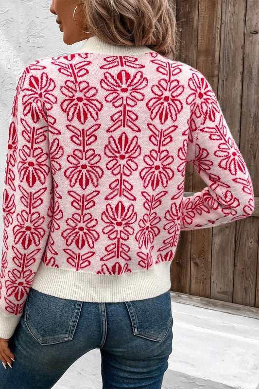 *Pre-Order* Pink Floral Sweater