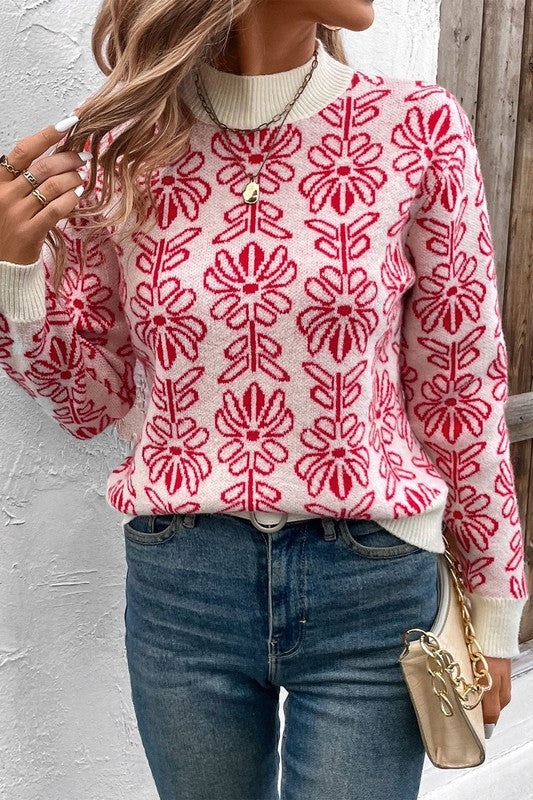 *Pre-Order* Pink Floral Sweater